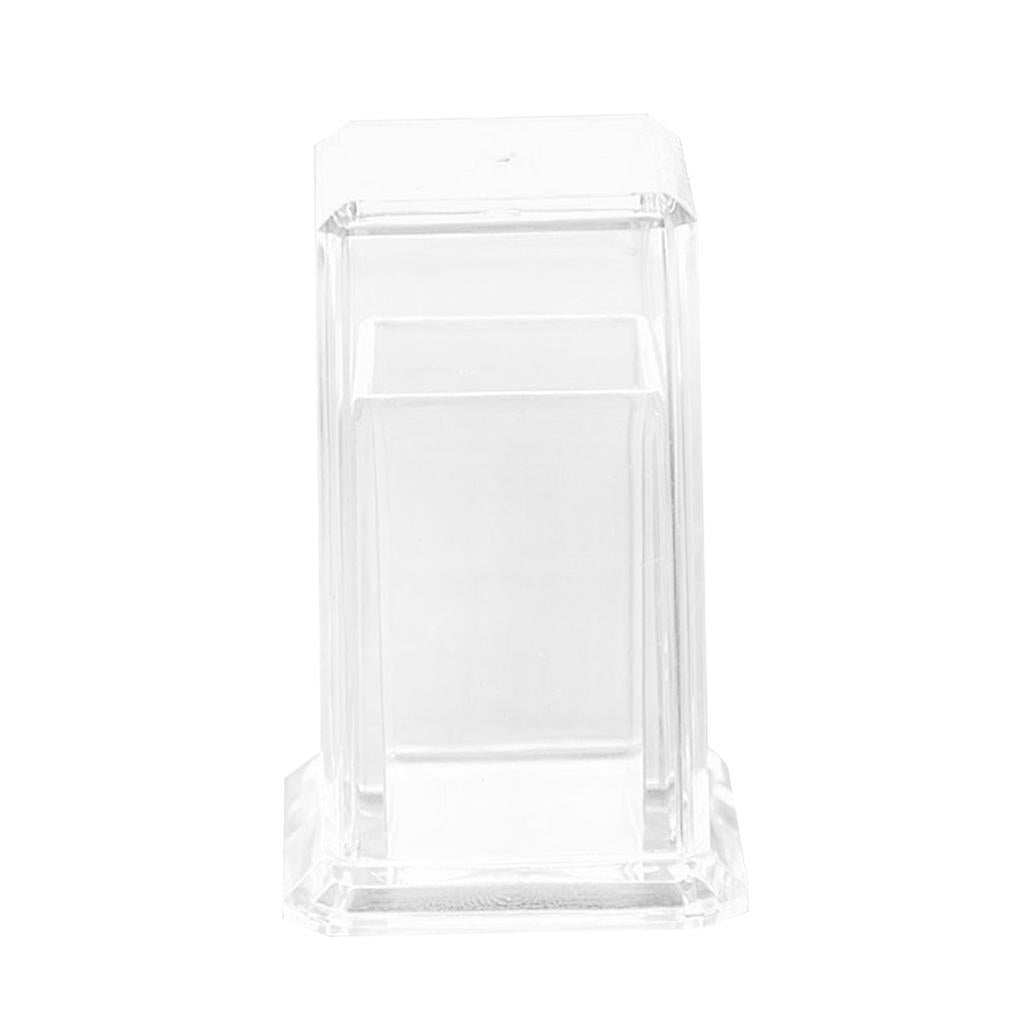 Acrylic Toothpick Holder Crystal Dispenser Bucket Desk Storage Box Square