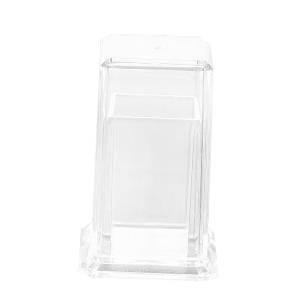 Acrylic Toothpick Holder Crystal Dispenser Bucket Desk Storage Box Square