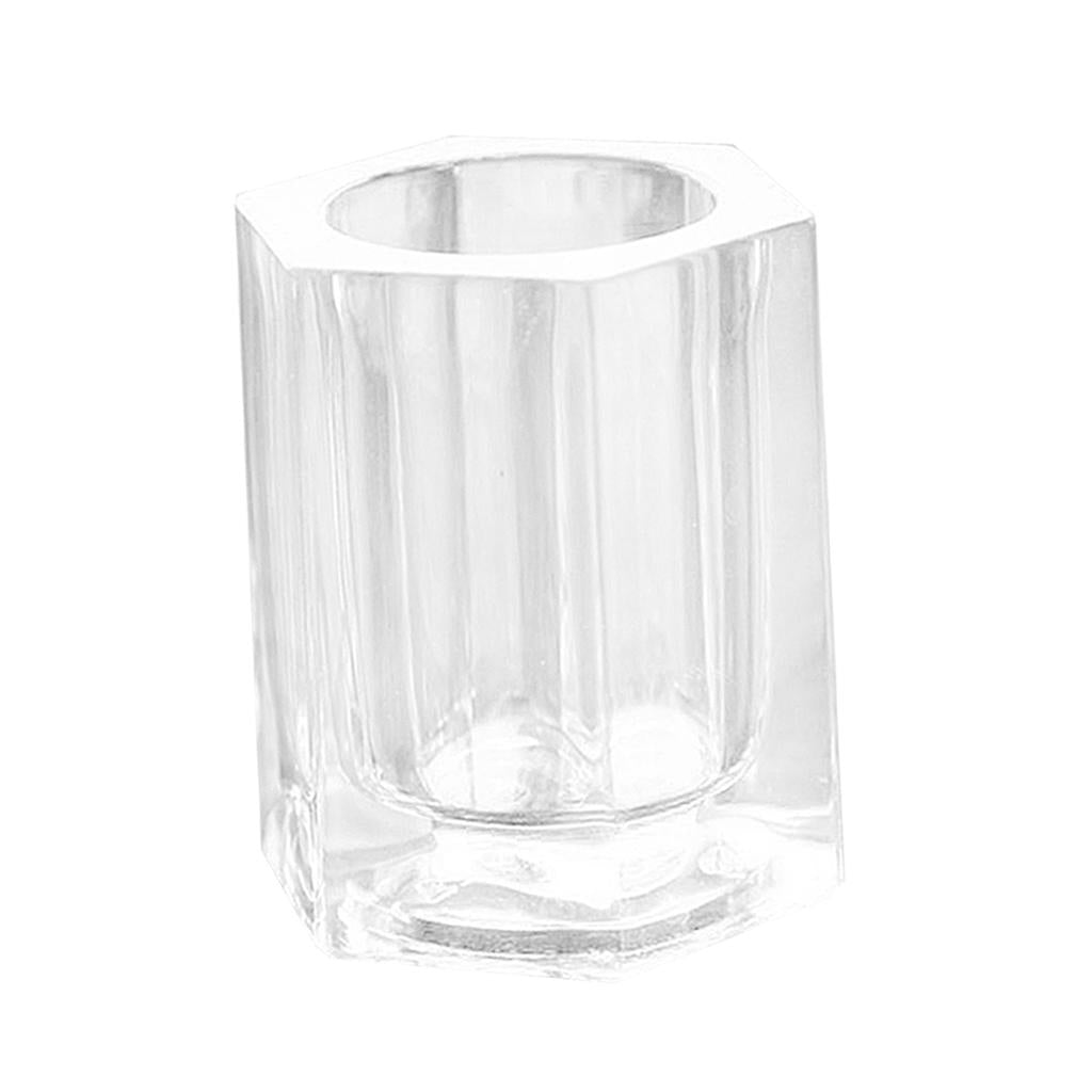 Acrylic Toothpick Holder Crystal Dispenser Bucket Desk Storage Box Hexagon