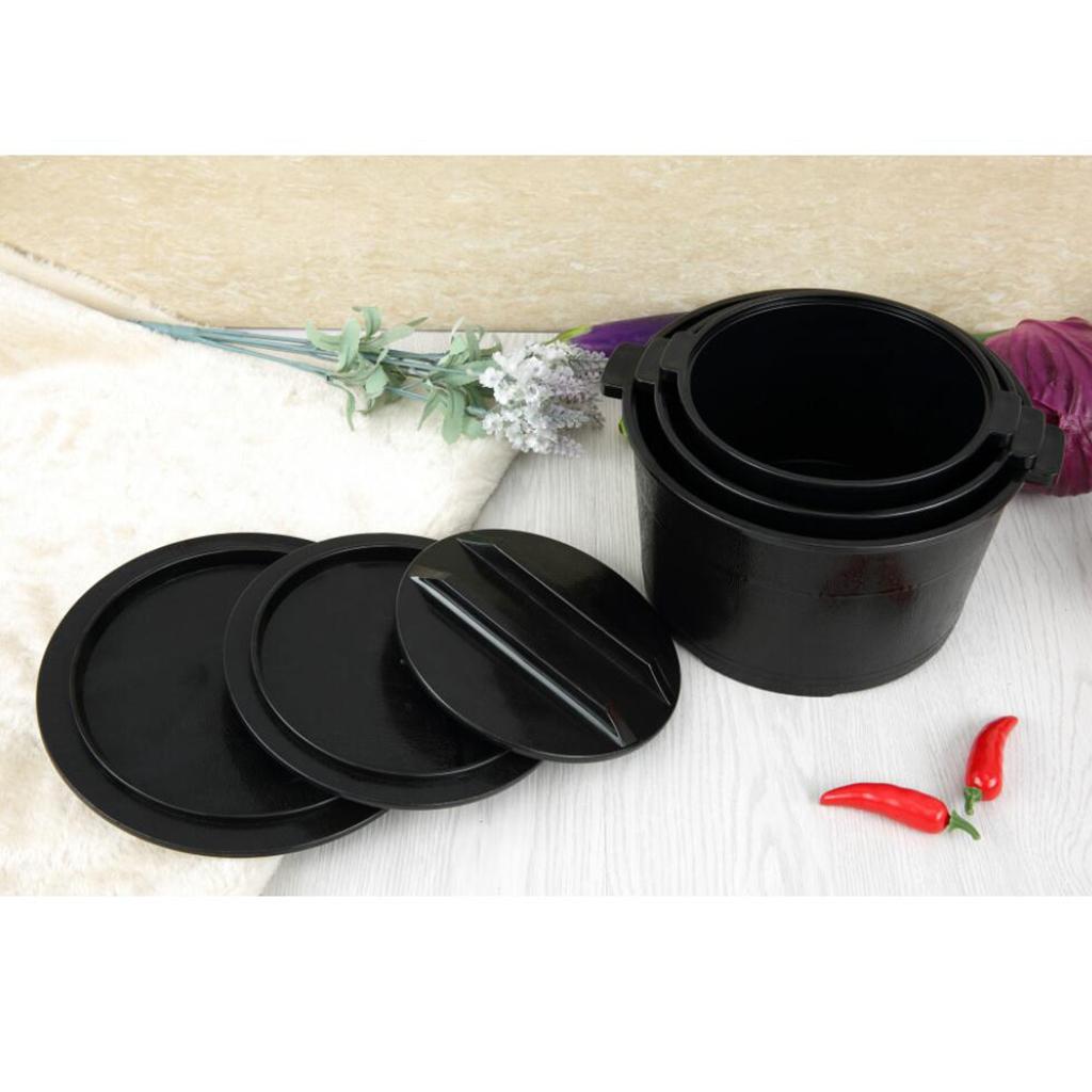 Food Cereal Grain Bean Rice Storage Case Box Container  Black 16x11cm