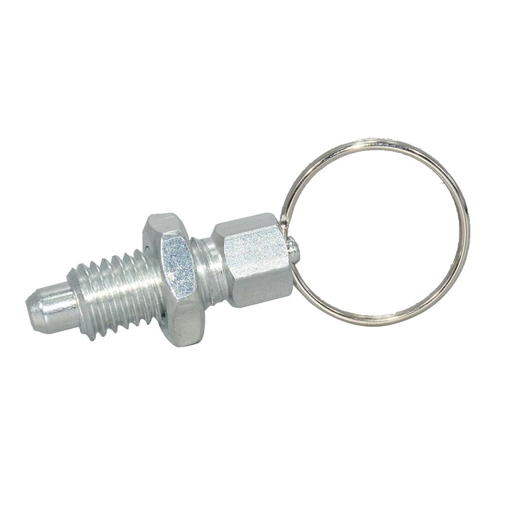 Galvanised Carbon Steel Non Lock-Out Indexing Plunger M6 4mm Flat