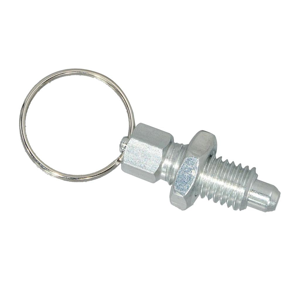 Galvanised Carbon Steel Non Lock-Out Indexing Plunger M6 4mm Flat