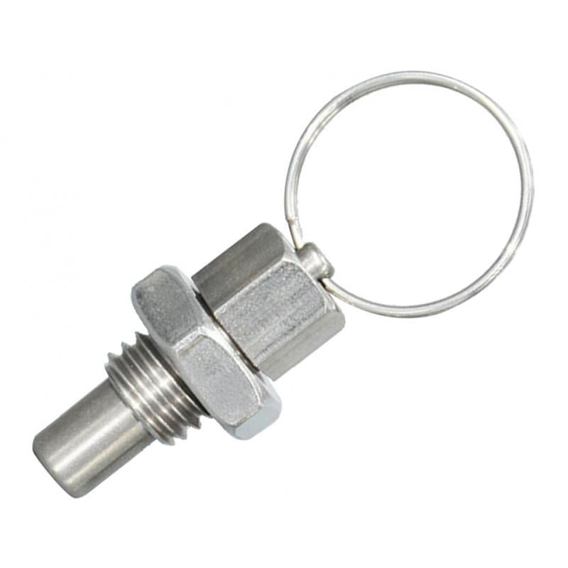 Stainless Steel Non Lock-Out Indexing Plunger with Pull Ring M6 Flat