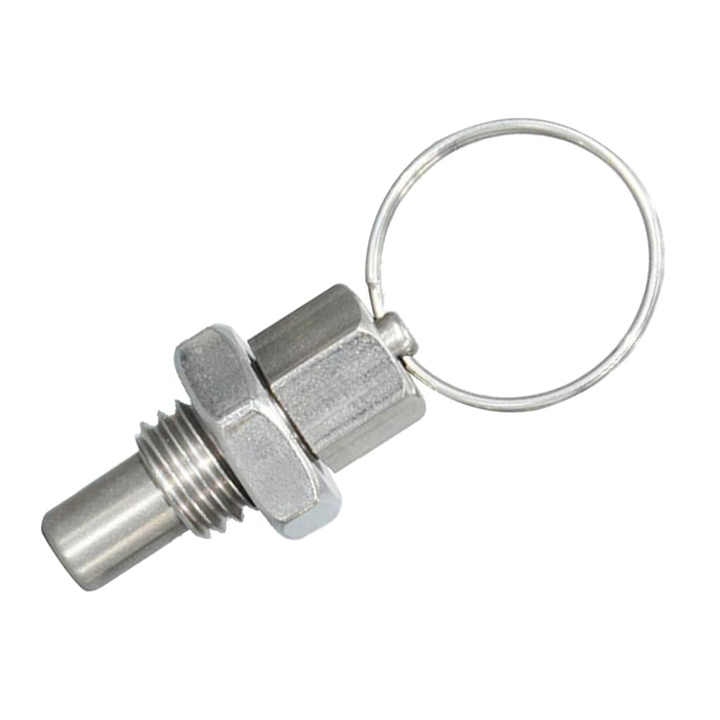 Stainless Steel Non Lock-Out Indexing Plunger with Pull Ring M12 Flat