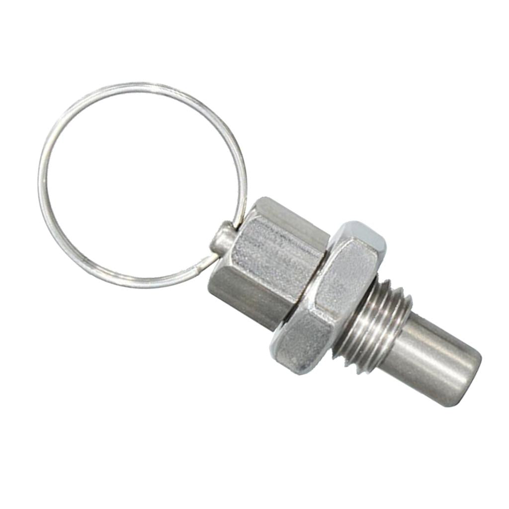 Stainless Steel Non Lock-Out Indexing Plunger with Pull Ring M12 Flat