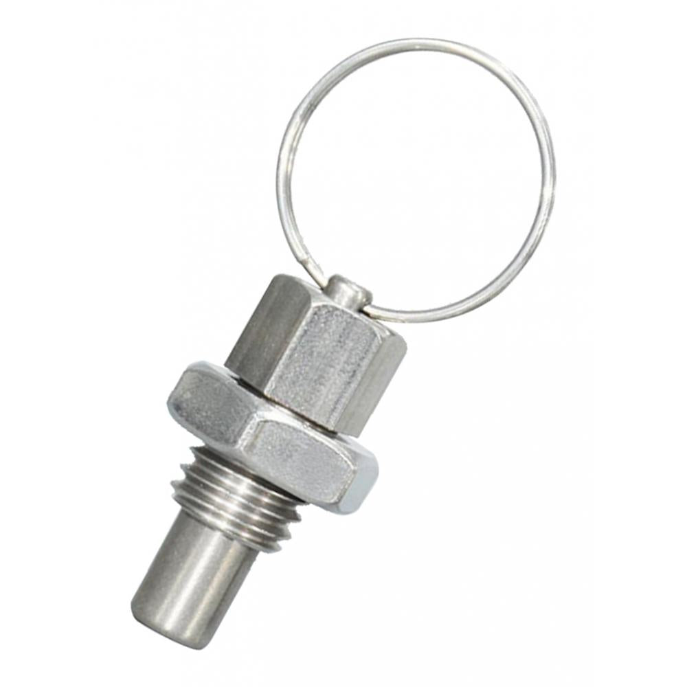 Stainless Steel Non Lock-Out Indexing Plunger with Pull Ring M12 Flat