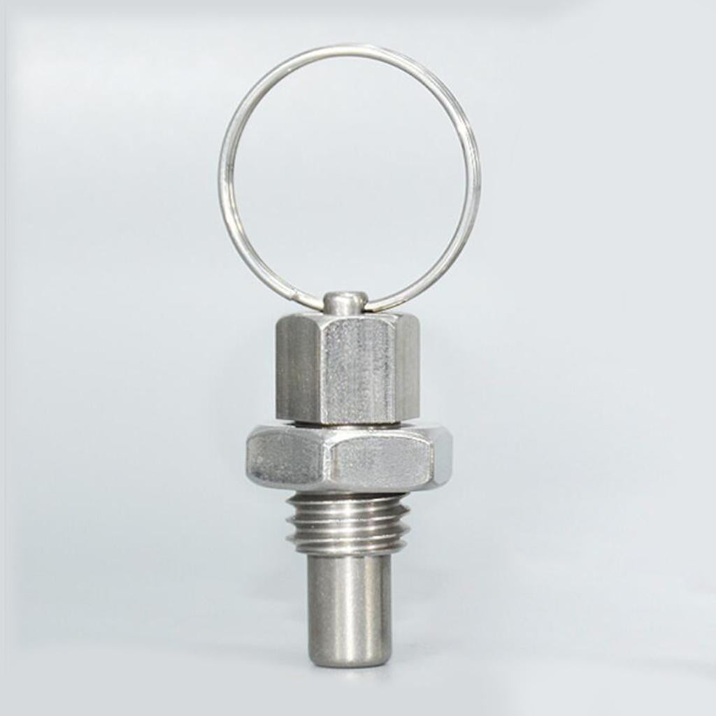 Stainless Steel Non Lock-Out Indexing Plunger with Pull Ring M12 Flat