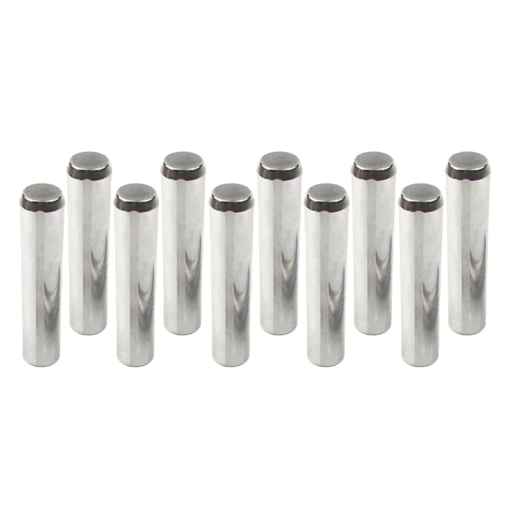 10pc Carbon Steel Dowel Pins Rod 0.16in Dia Pin Fasten Elements Select Size