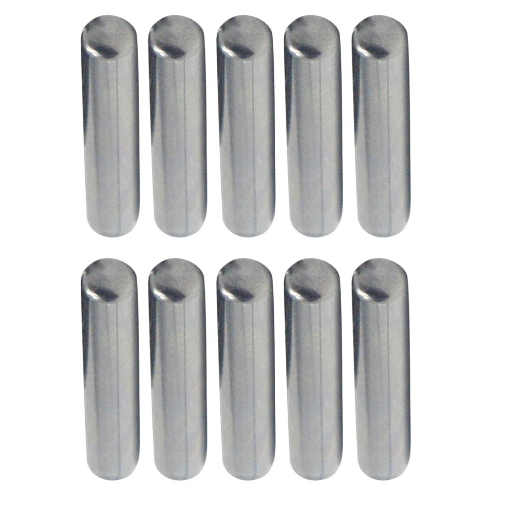 10pc Carbon Steel Dowel Pins Rod 0.16in Dia Pin Fasten Elements Select Size