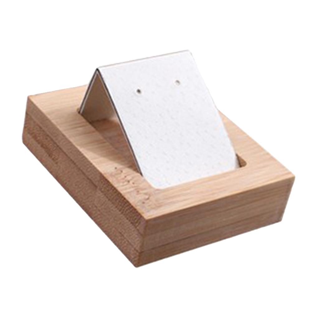 1 Pair Earring Card Holder with Tray for Jewelry Accessory Display  White