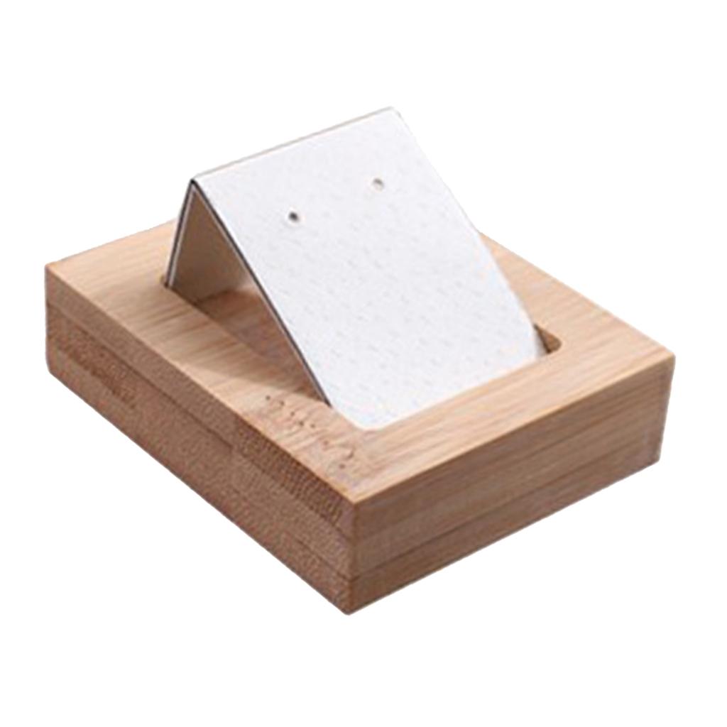 1 Pair Earring Card Holder with Tray for Jewelry Accessory Display  White