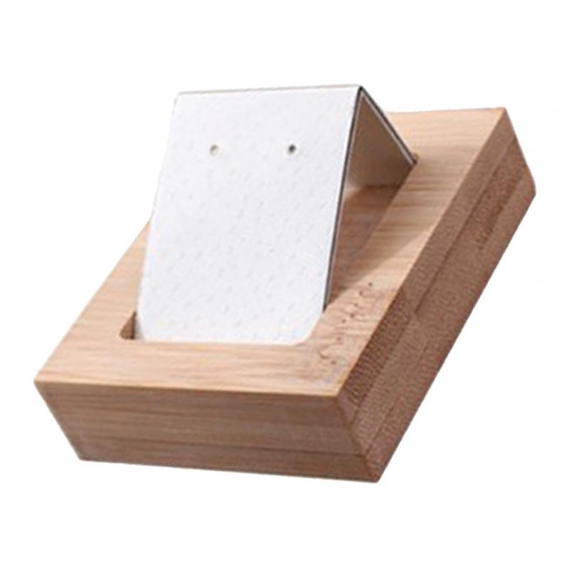 1 Pair Earring Card Holder with Tray for Jewelry Accessory Display  White