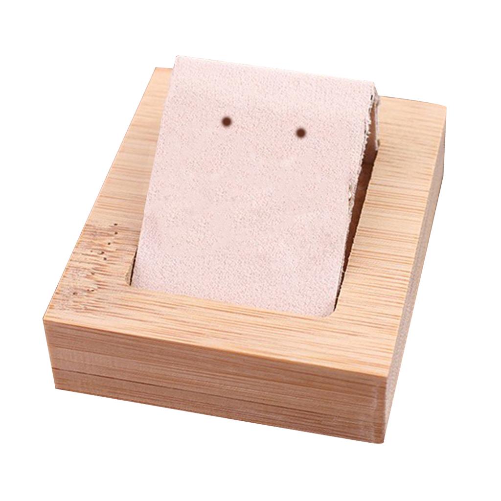 1 Pair Earring Card Holder with Tray for Jewelry Accessory Display  Beige