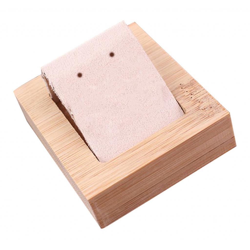 1 Pair Earring Card Holder with Tray for Jewelry Accessory Display  Beige