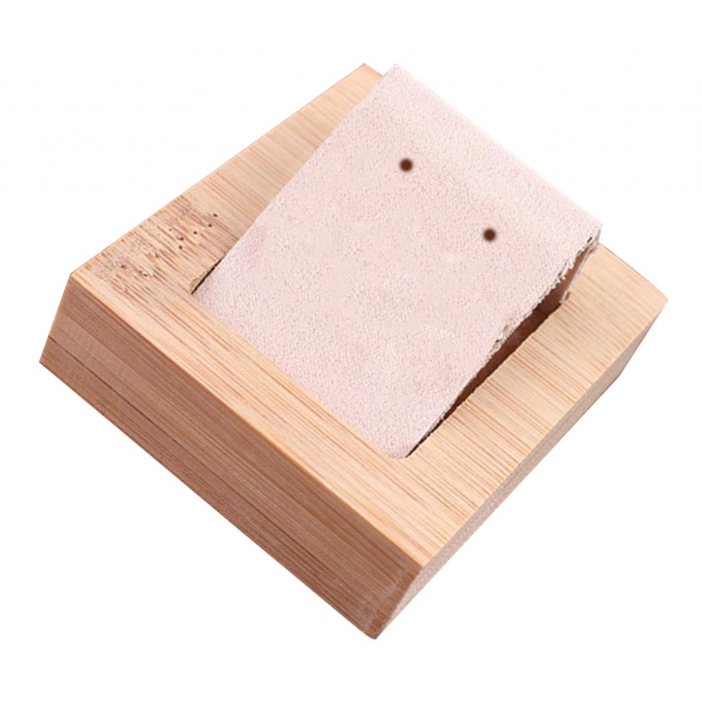 1 Pair Earring Card Holder with Tray for Jewelry Accessory Display  Beige