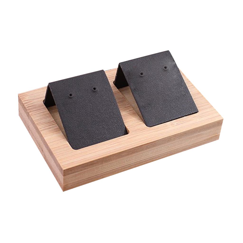 2pcs Earring Card Holder with Tray for Jewelry Accessory Display  Black