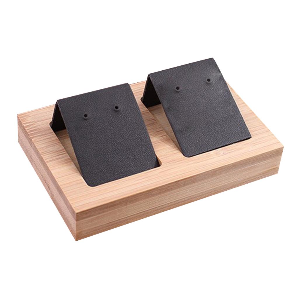 2pcs Earring Card Holder with Tray for Jewelry Accessory Display  Black