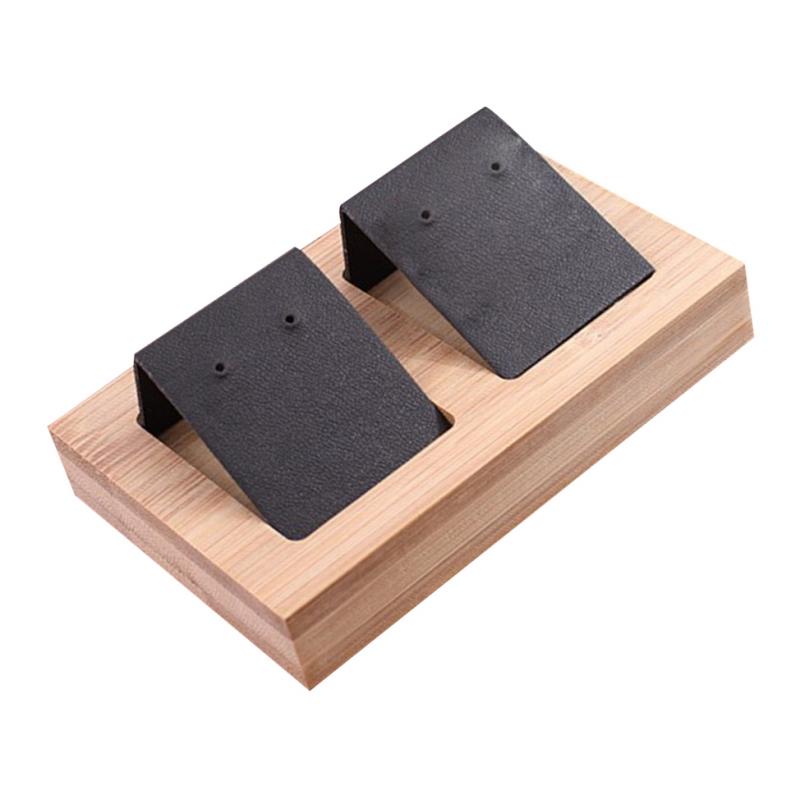 2pcs Earring Card Holder with Tray for Jewelry Accessory Display  Black