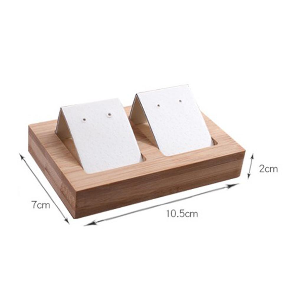 2pcs Earring Card Holder with Tray for Jewelry Accessory Display  Black