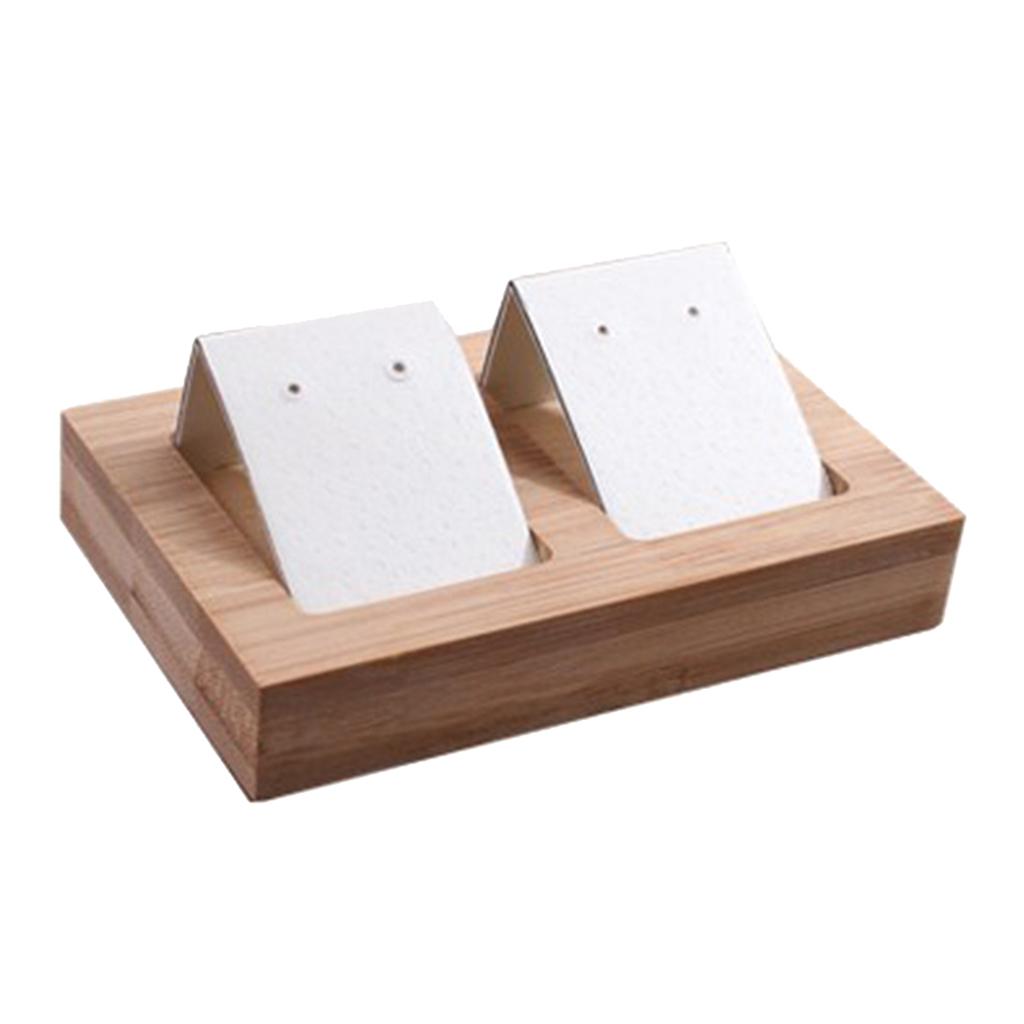 2pcs Earring Card Holder with Tray for Jewelry Accessory Display  White