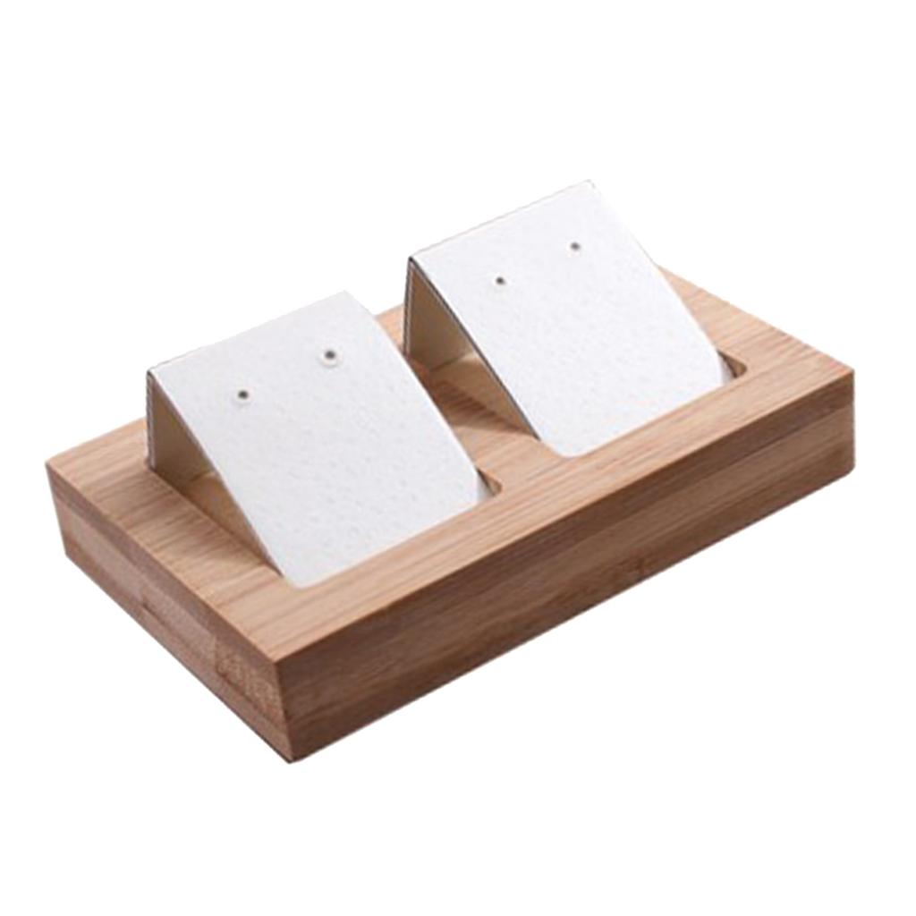 2pcs Earring Card Holder with Tray for Jewelry Accessory Display  White