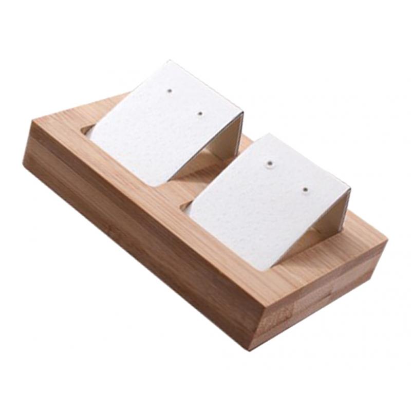 2pcs Earring Card Holder with Tray for Jewelry Accessory Display  White