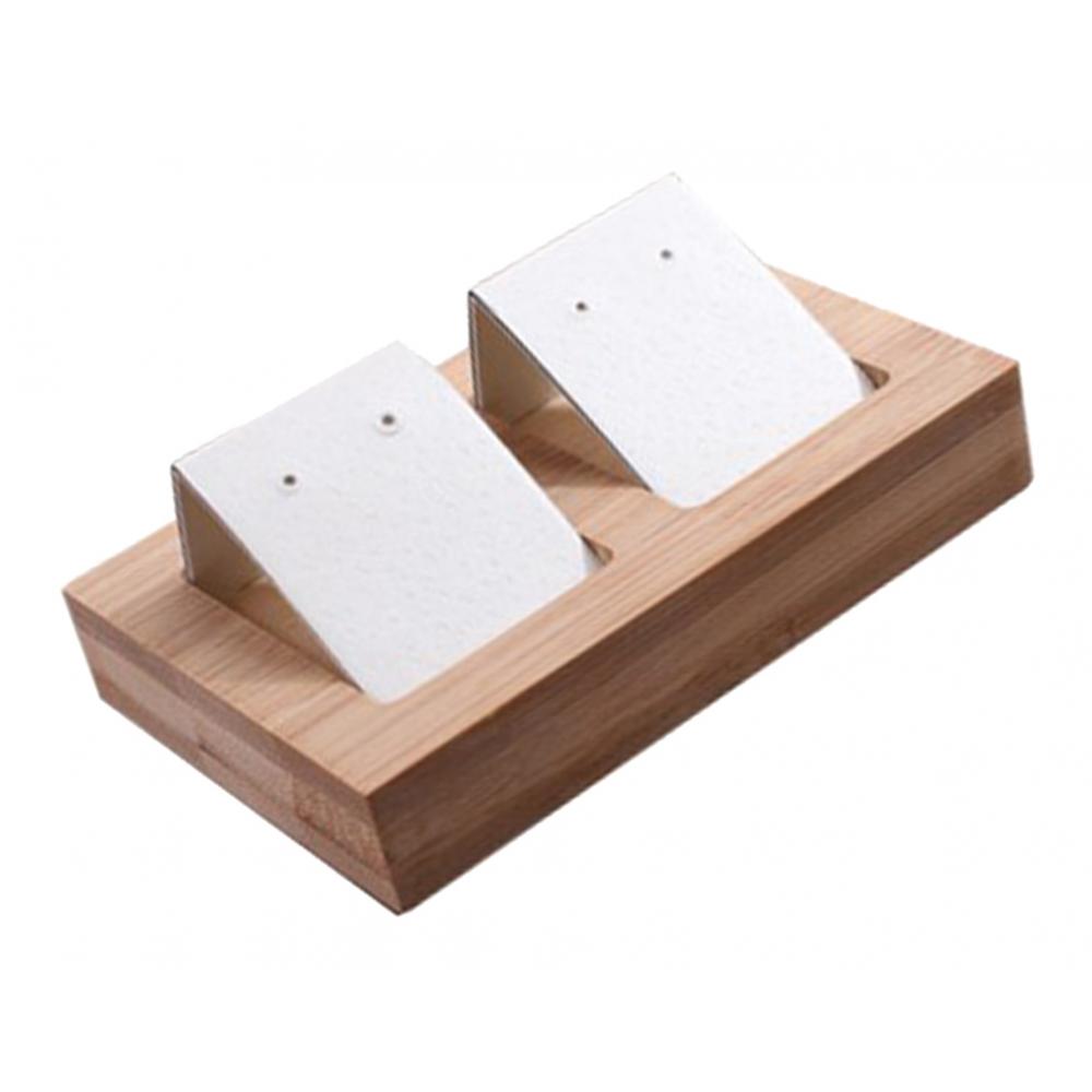 2pcs Earring Card Holder with Tray for Jewelry Accessory Display  White