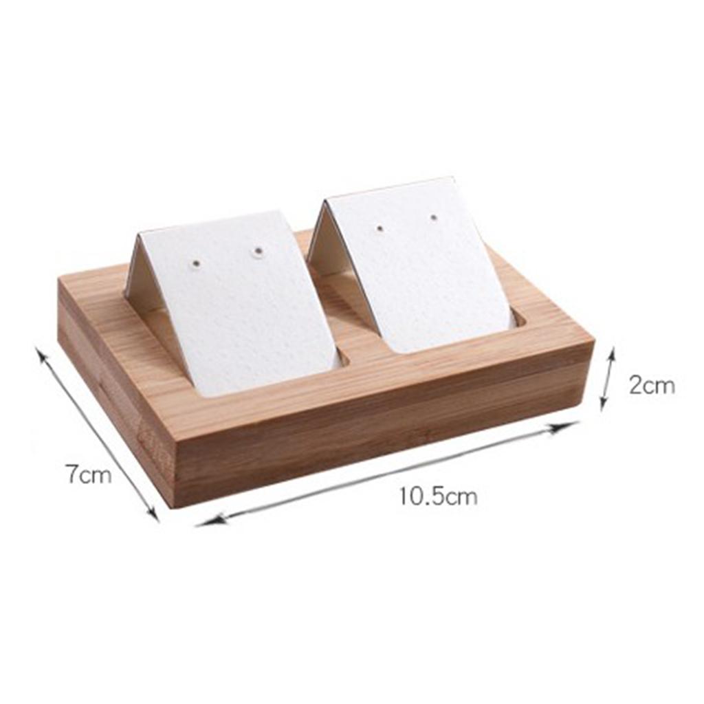 2pcs Earring Card Holder with Tray for Jewelry Accessory Display  White