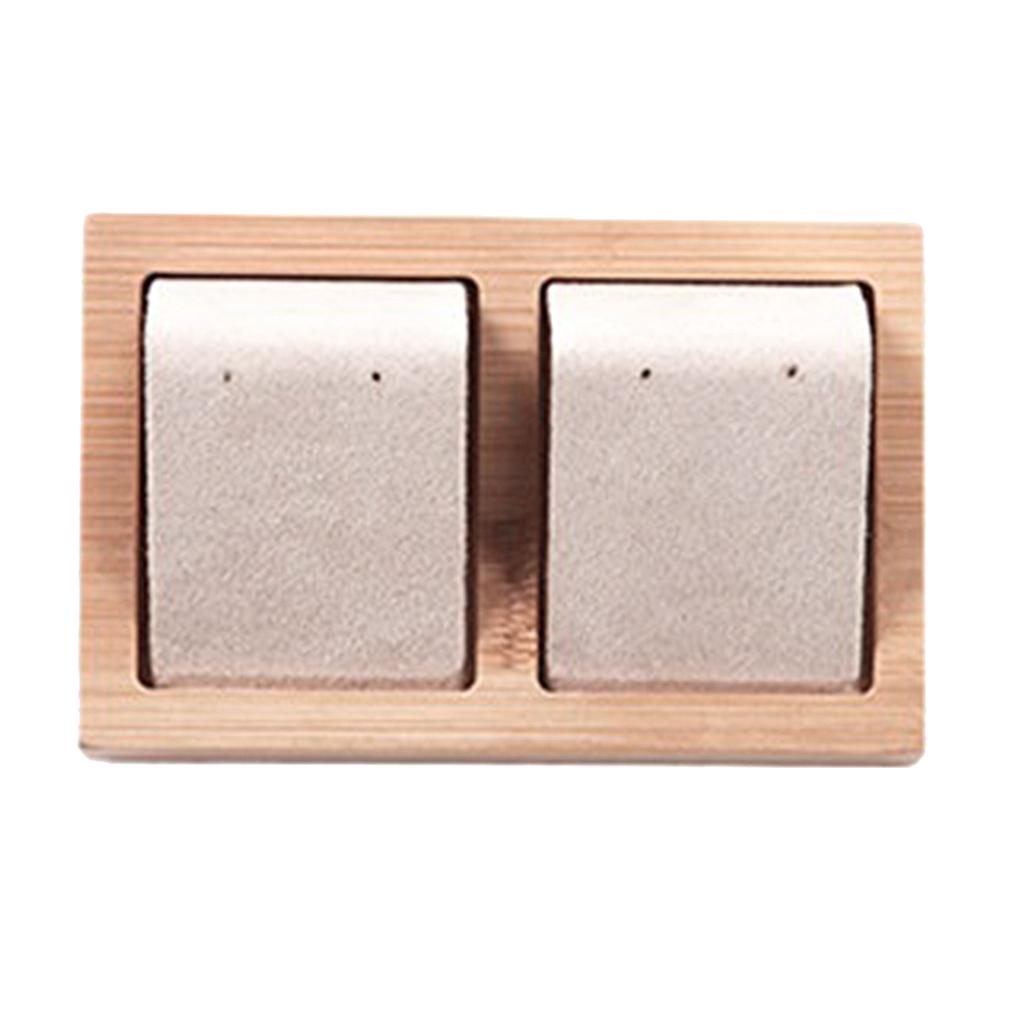 2pcs Earring Card Holder with Tray for Jewelry Accessory Display  Beige