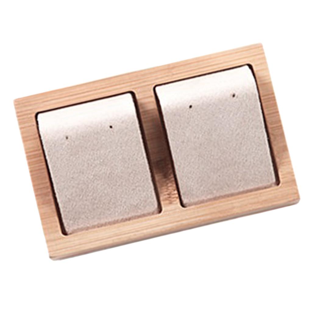 2pcs Earring Card Holder with Tray for Jewelry Accessory Display  Beige