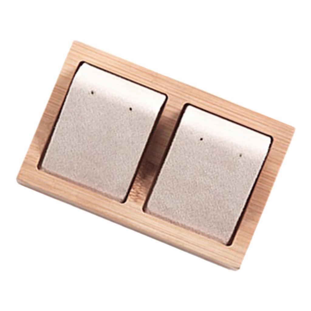 2pcs Earring Card Holder with Tray for Jewelry Accessory Display  Beige