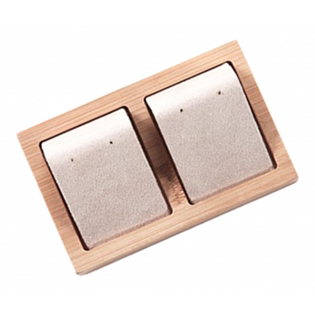 2pcs Earring Card Holder with Tray for Jewelry Accessory Display  Beige