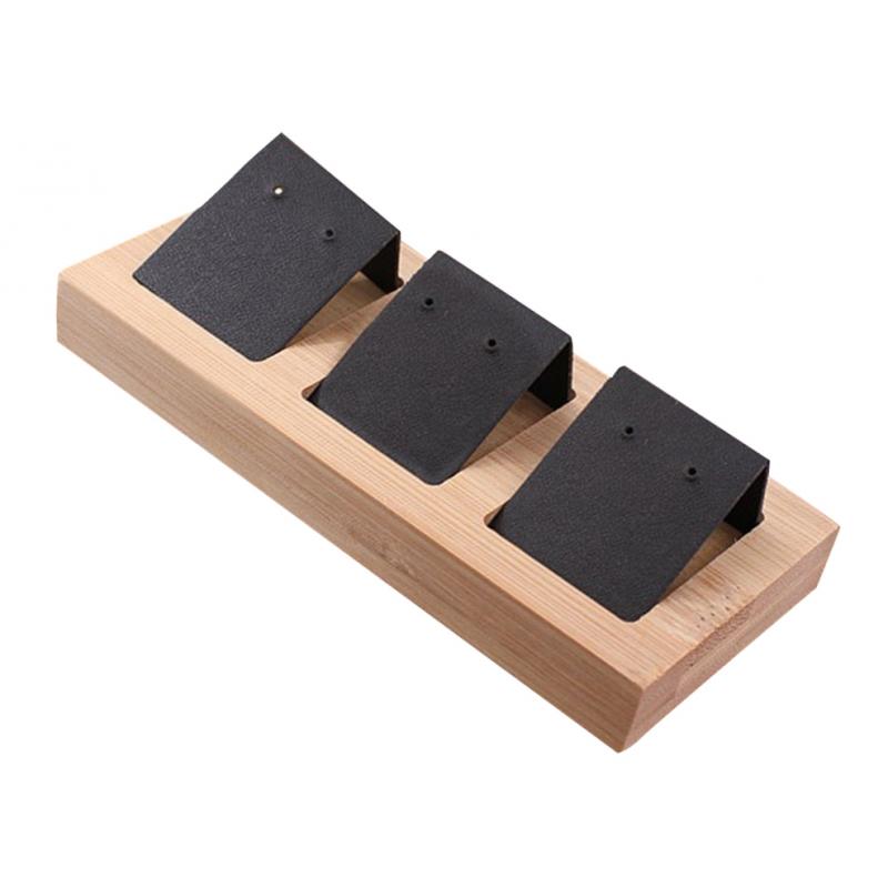 3pcs Earring Card Holder with Tray for Jewelry Accessory Display  Black