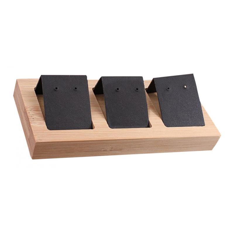 3pcs Earring Card Holder with Tray for Jewelry Accessory Display  Black