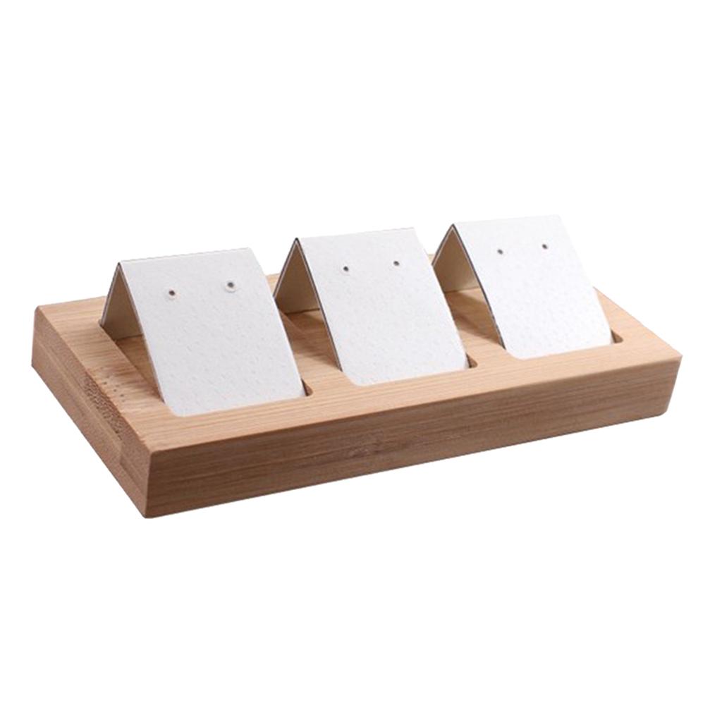 3pcs Earring Card Holder with Tray for Jewelry Accessory Display  White