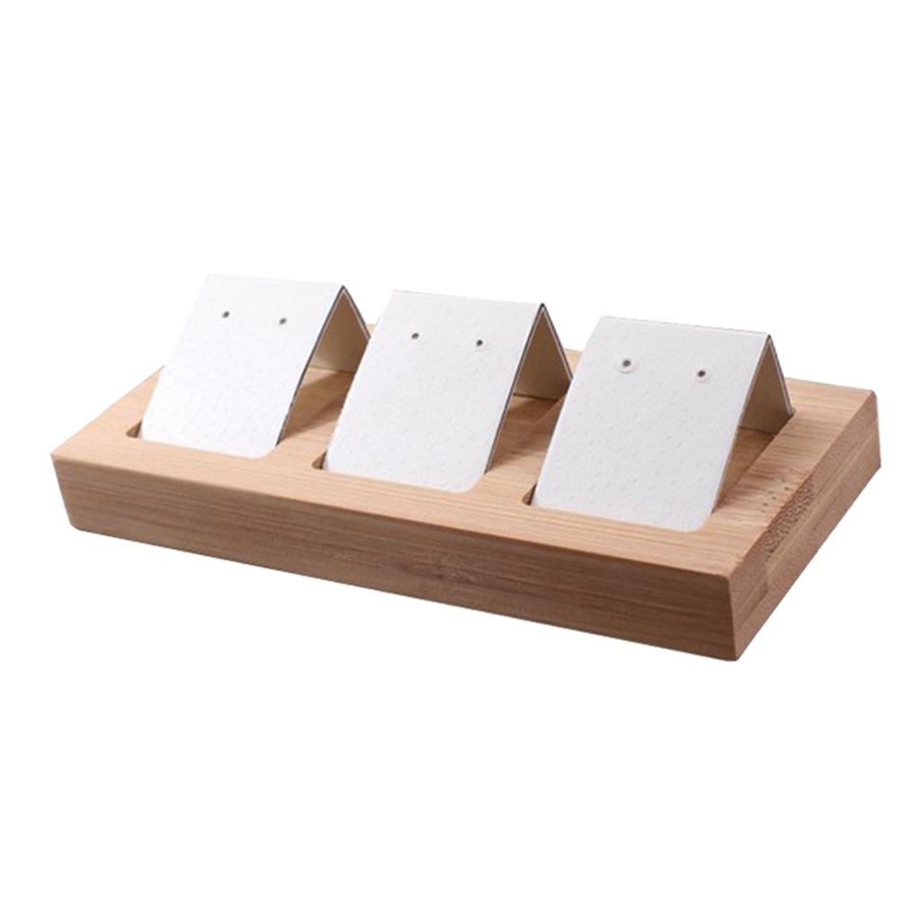 3pcs Earring Card Holder with Tray for Jewelry Accessory Display  White