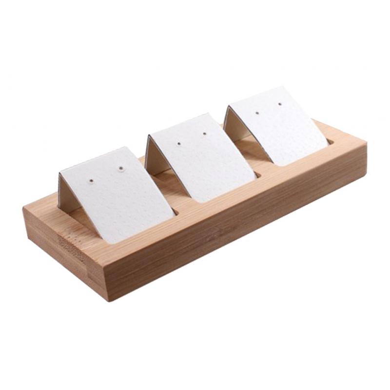 3pcs Earring Card Holder with Tray for Jewelry Accessory Display  White