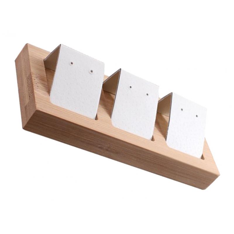 3pcs Earring Card Holder with Tray for Jewelry Accessory Display  White