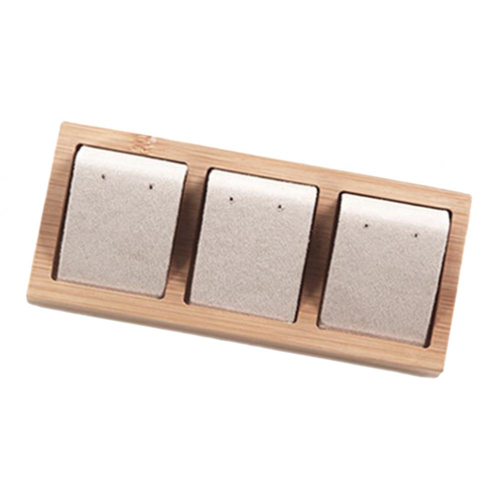 3pcs Earring Card Holder with Tray for Jewelry Accessory Display  Beige