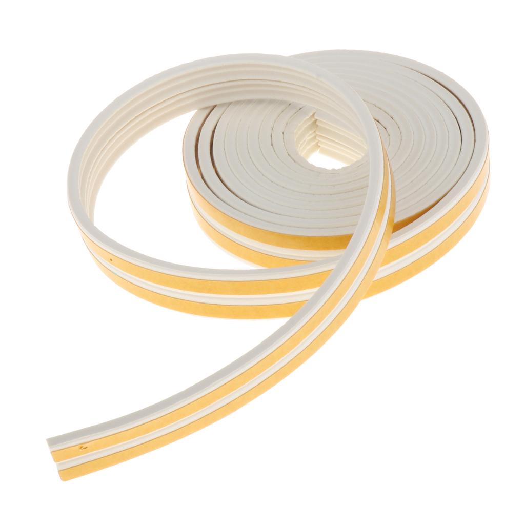 5 Meter Foam Self Adhesive Window Door Excluder Seal Strip Tape E White