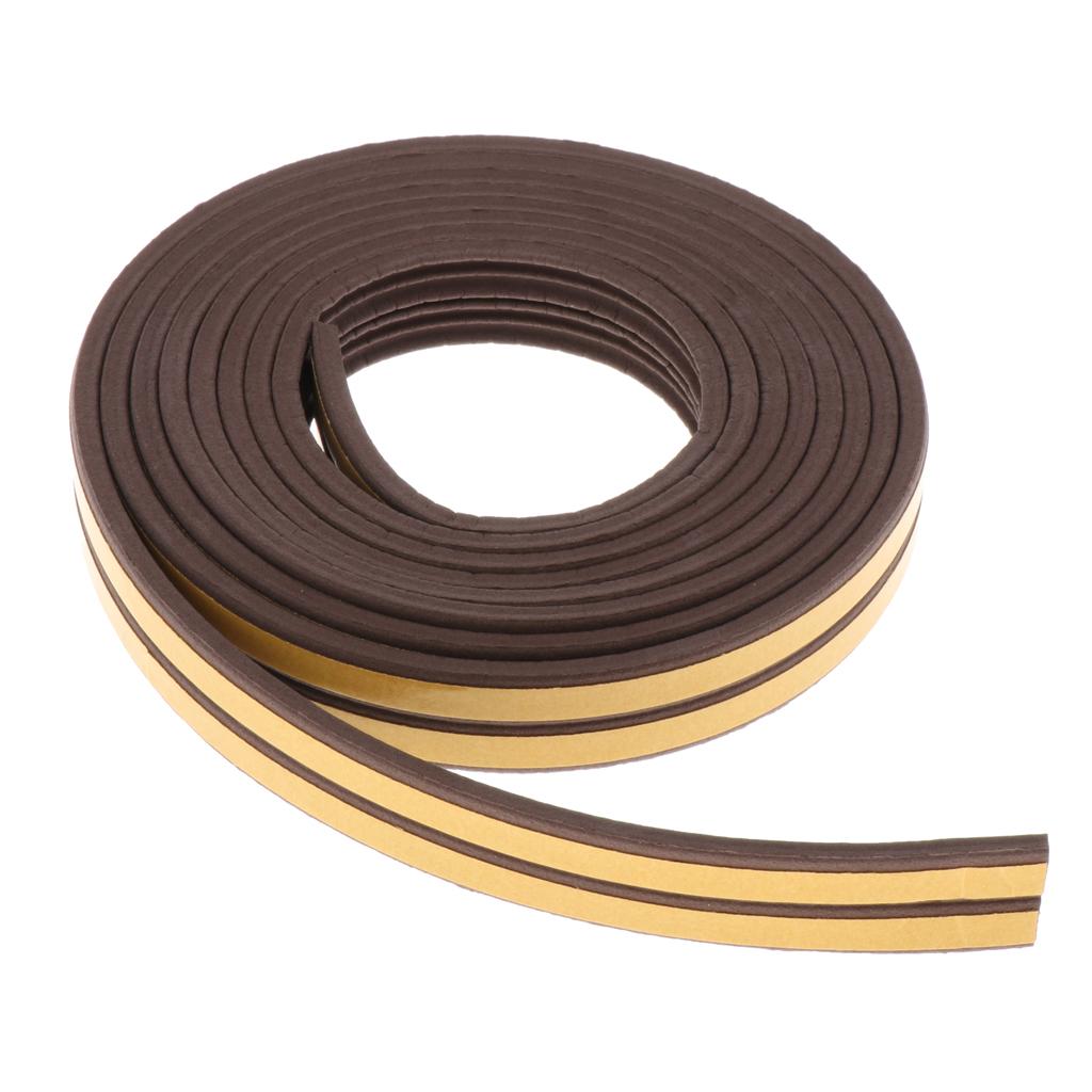 5 Meter Foam Self Adhesive Window Door Excluder Seal Strip Tape E Brown