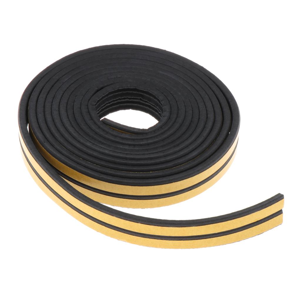 5 Meter Foam Self Adhesive Window Door Excluder Seal Strip Tape E Black