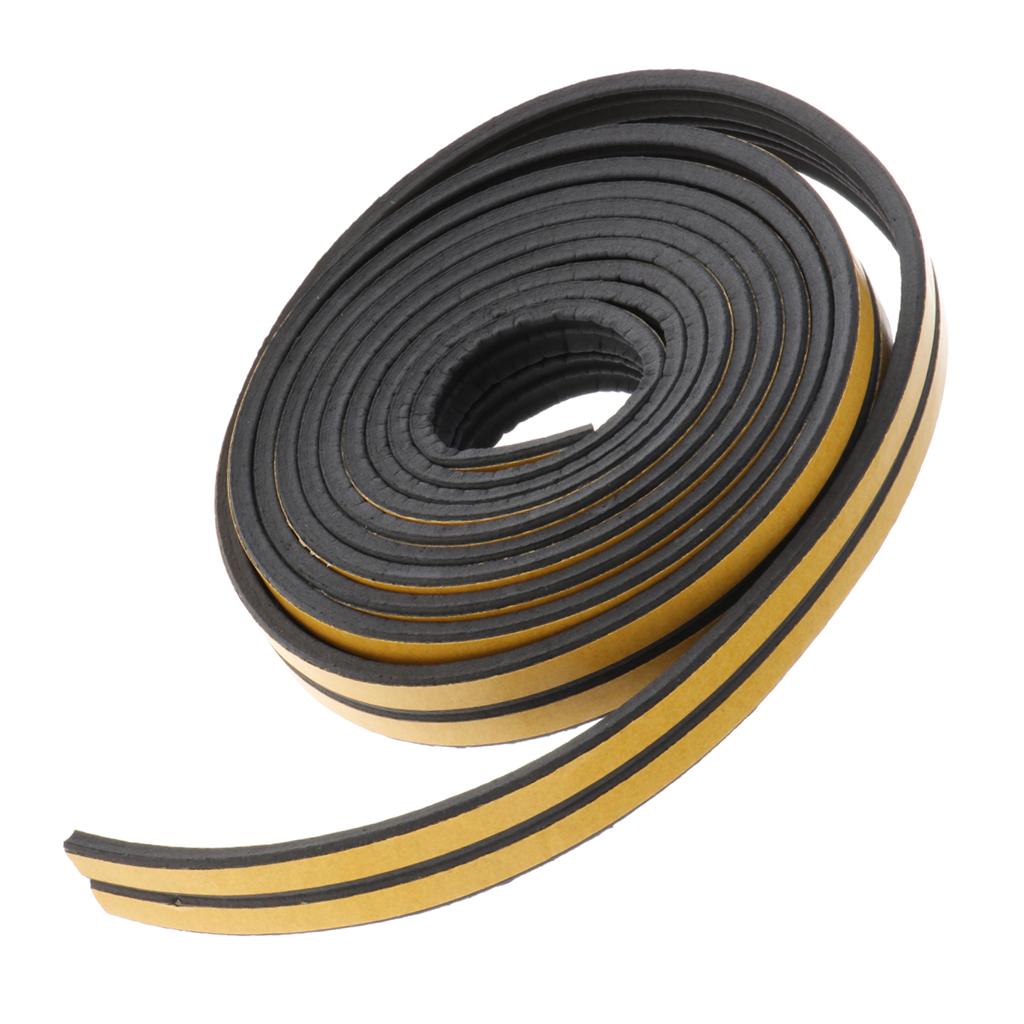 5 Meter Foam Self Adhesive Window Door Excluder Seal Strip Tape E Black