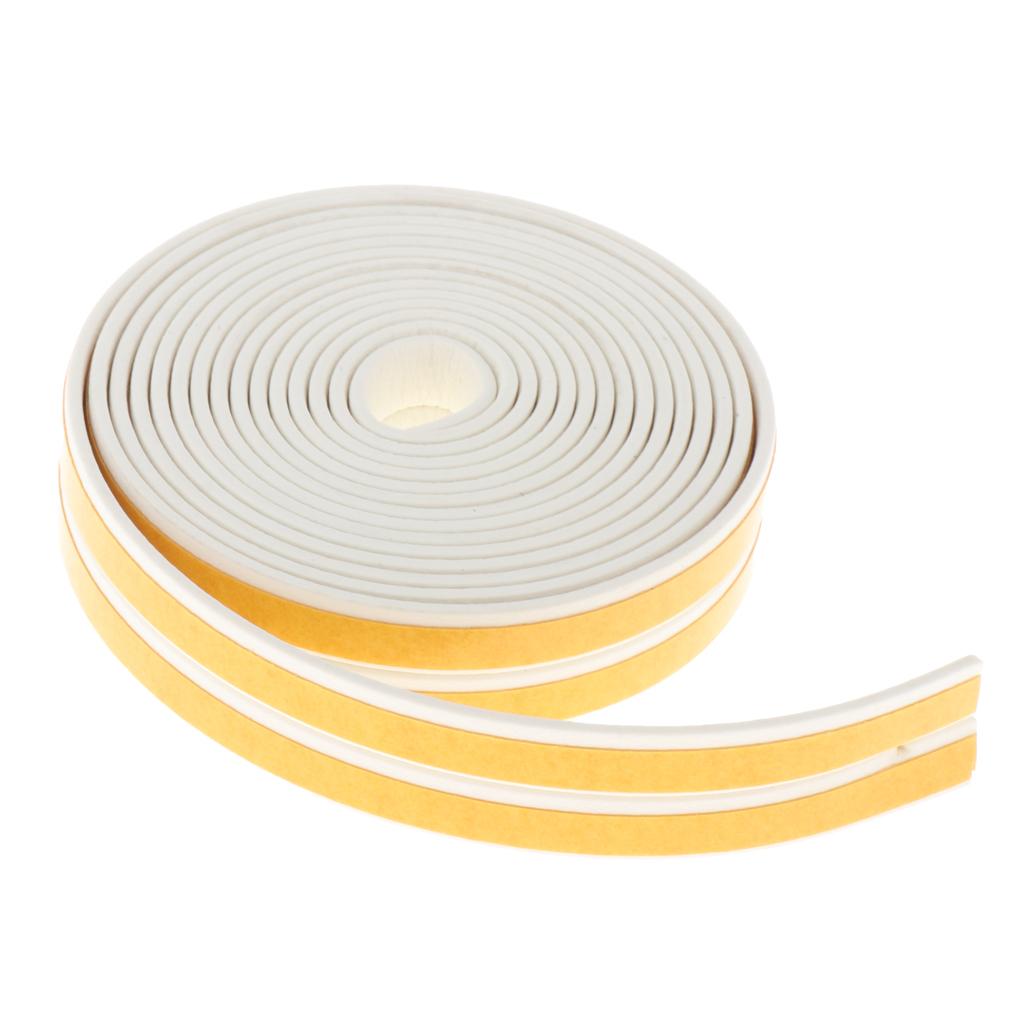 5 Meter Foam Self Adhesive Window Door Excluder Seal Strip Tape I White