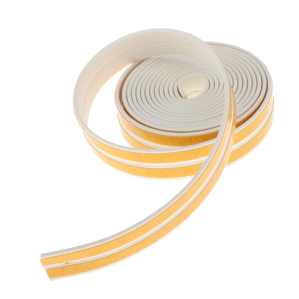 5 Meter Foam Self Adhesive Window Door Excluder Seal Strip Tape I White