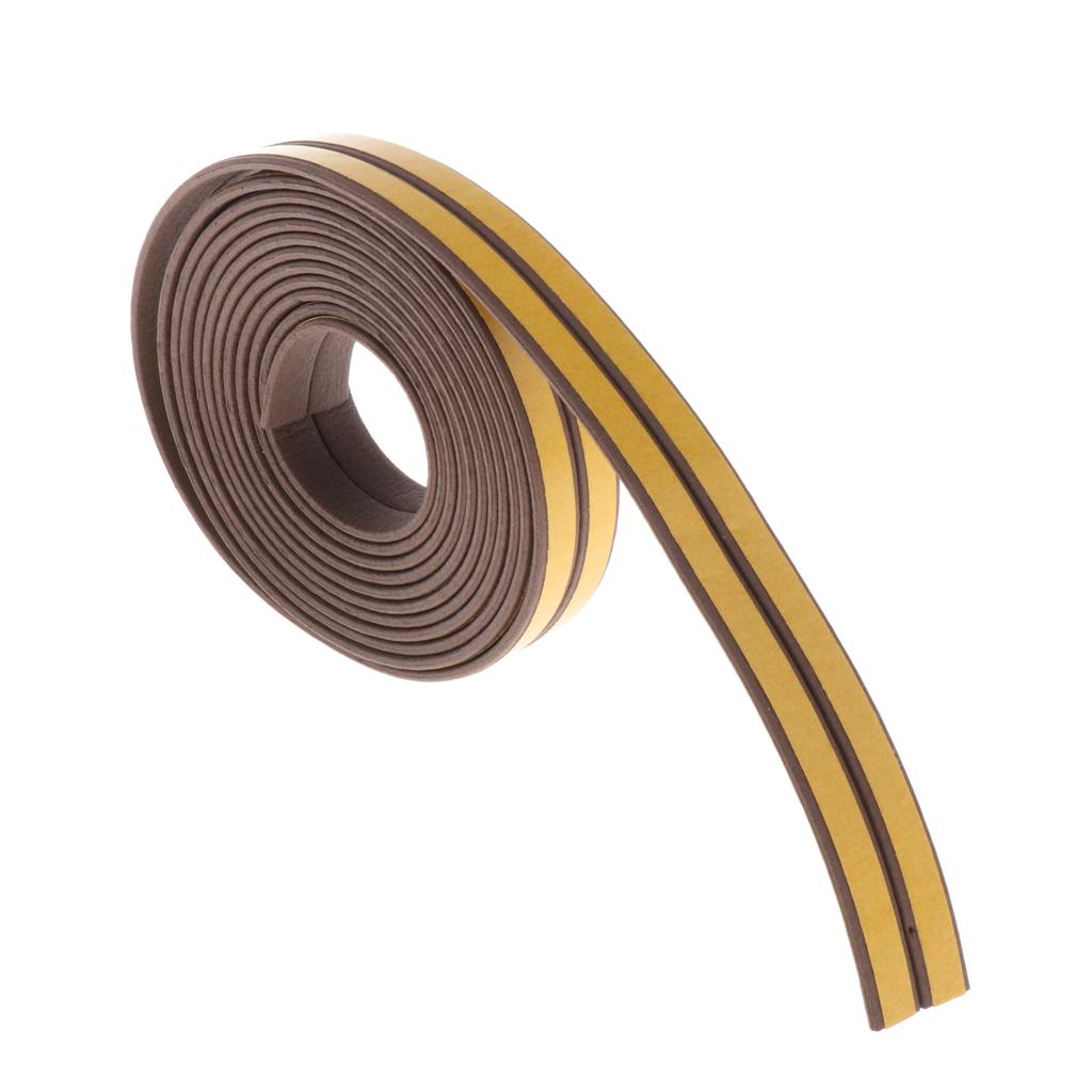 5 Meter Foam Self Adhesive Window Door Excluder Seal Strip Tape I Brown