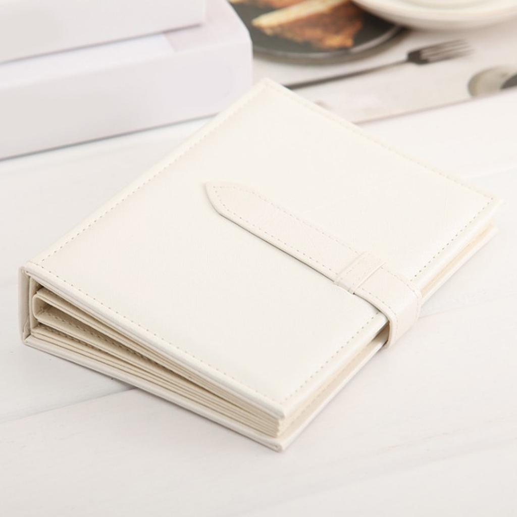 PU Leather Earring Holder Portable Travel Jewelry Boxes for Earring Storage White