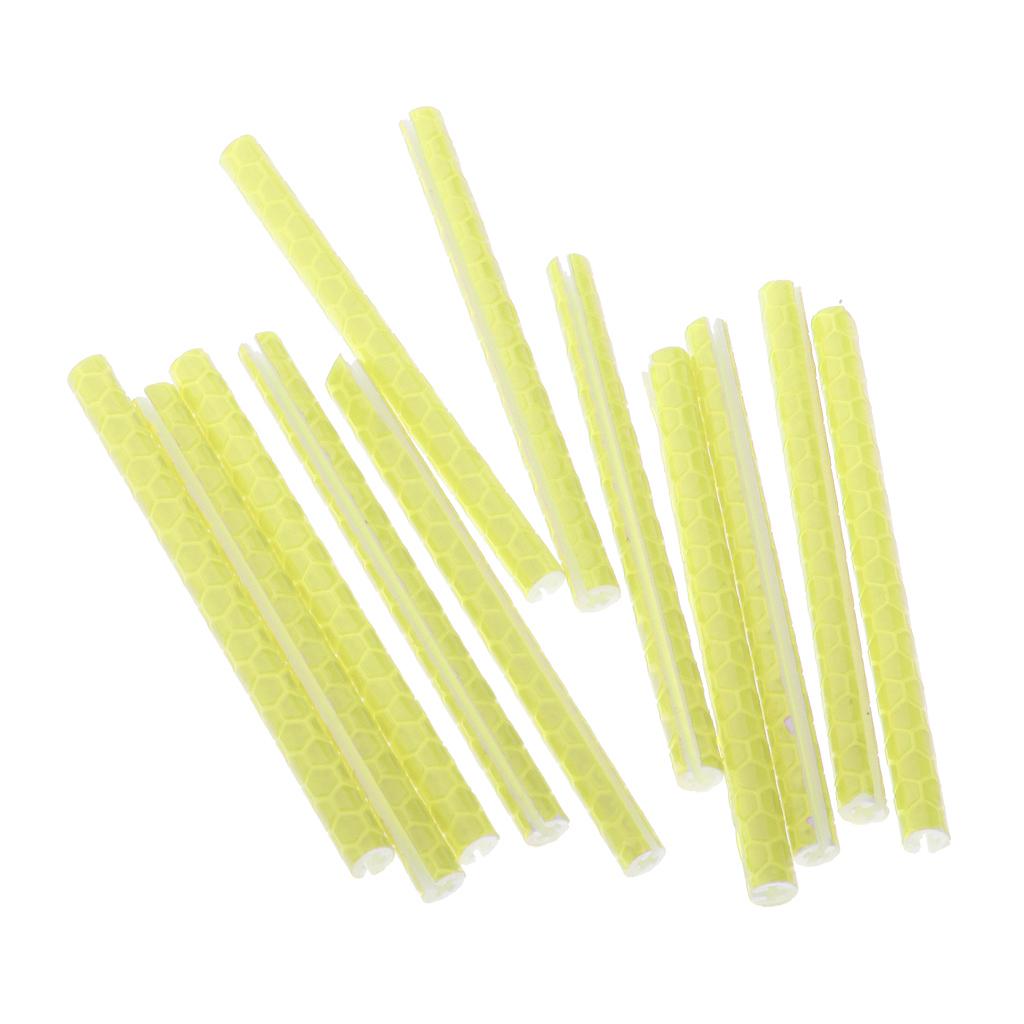 Bicycle Bike Spoke Reflectors Reflector Reflecteur Clip Outdoor Yellow