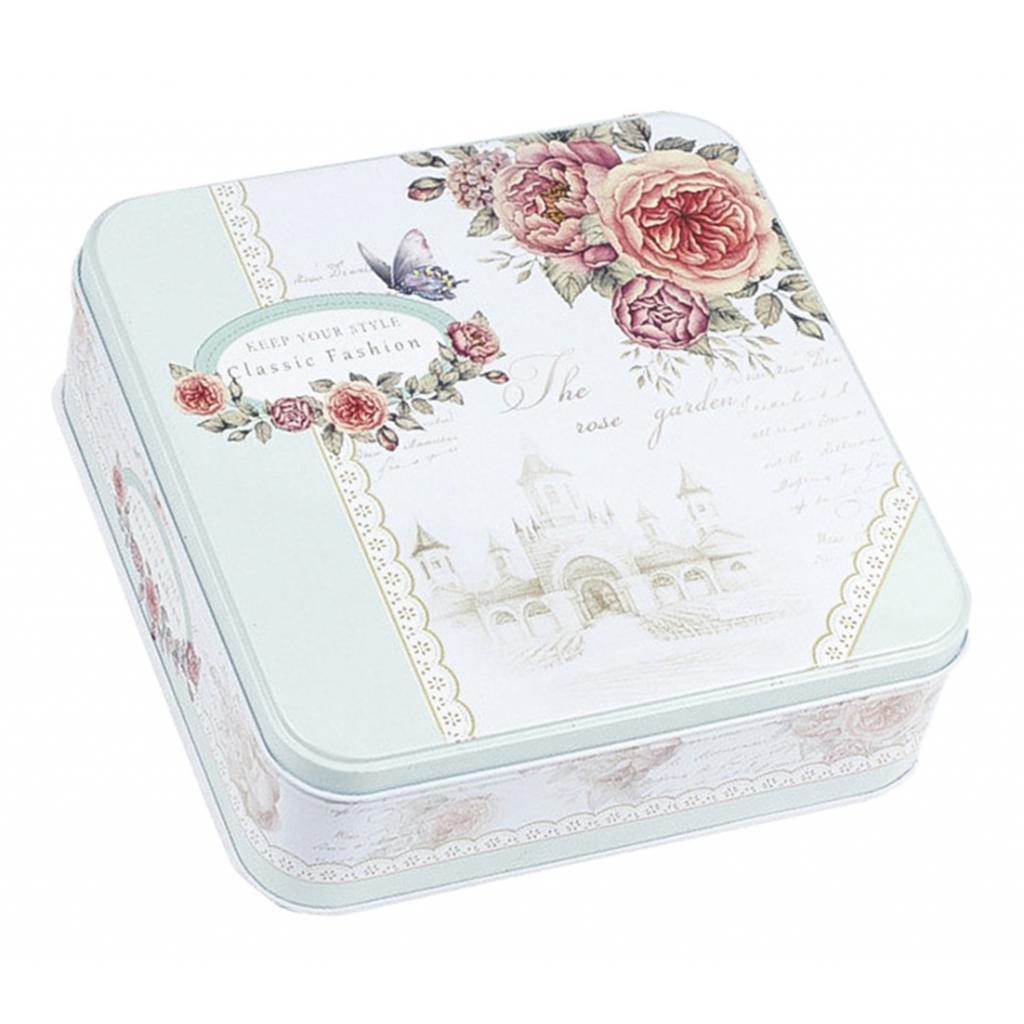 Square Tinplate Storage Box for Candy Biscuits Wedding Birthday Gift ZK-05