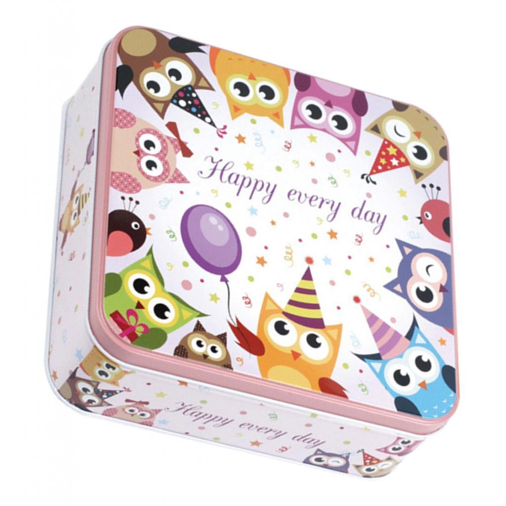 Square Tinplate Storage Box for Candy Biscuits Wedding Birthday Gift ZK-02